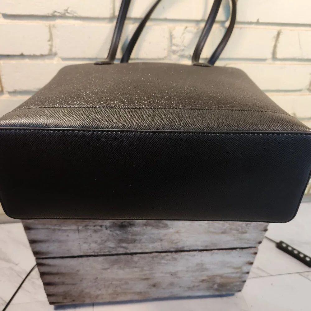 Euc Kate Spade Black Glitter Tinsel Shoulder Bag Purse